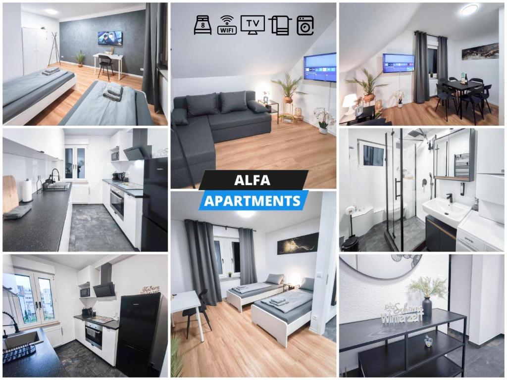 ALFA Stuttgart Apartment 4 Zimmer 4BR TV WIFI WM nahe Wasen & Daimler l 7Beds I 8 people I Kitchen l Bathroom l Eigene Küche und Bad