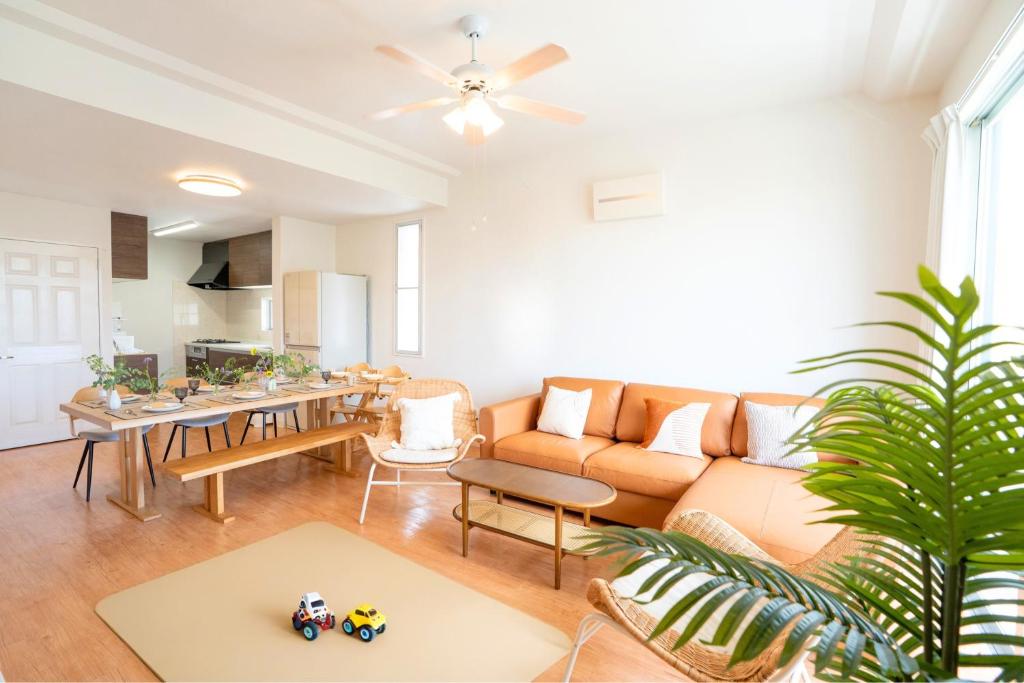 Et opholdsområde på Family Villa in Okinawa