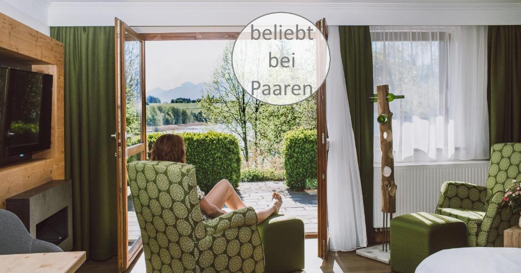 Χώρος καθιστικού στο Dreimäderlhaus - Das vegetarische Boutique Hotel