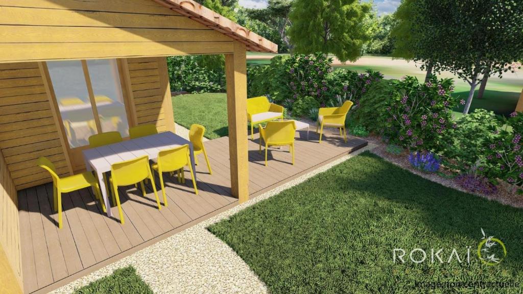 Сад в Chalet prestige 19 piscine partagée