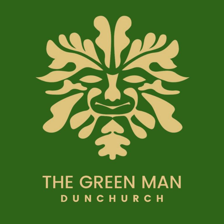 a logo for the green man dunhuurd at The Green Man in Dunchurch