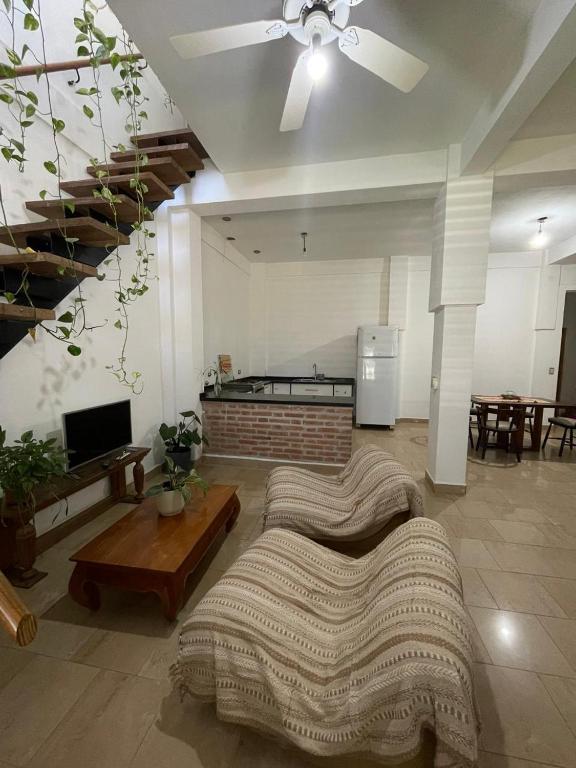 Μια τηλεόραση ή/και κέντρο ψυχαγωγίας στο Hospedaje La Brasilera