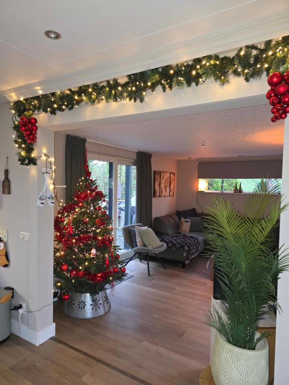 Χώρος καθιστικού στο Chalet Dune chaletpark krabbenkreek Sint Annaland