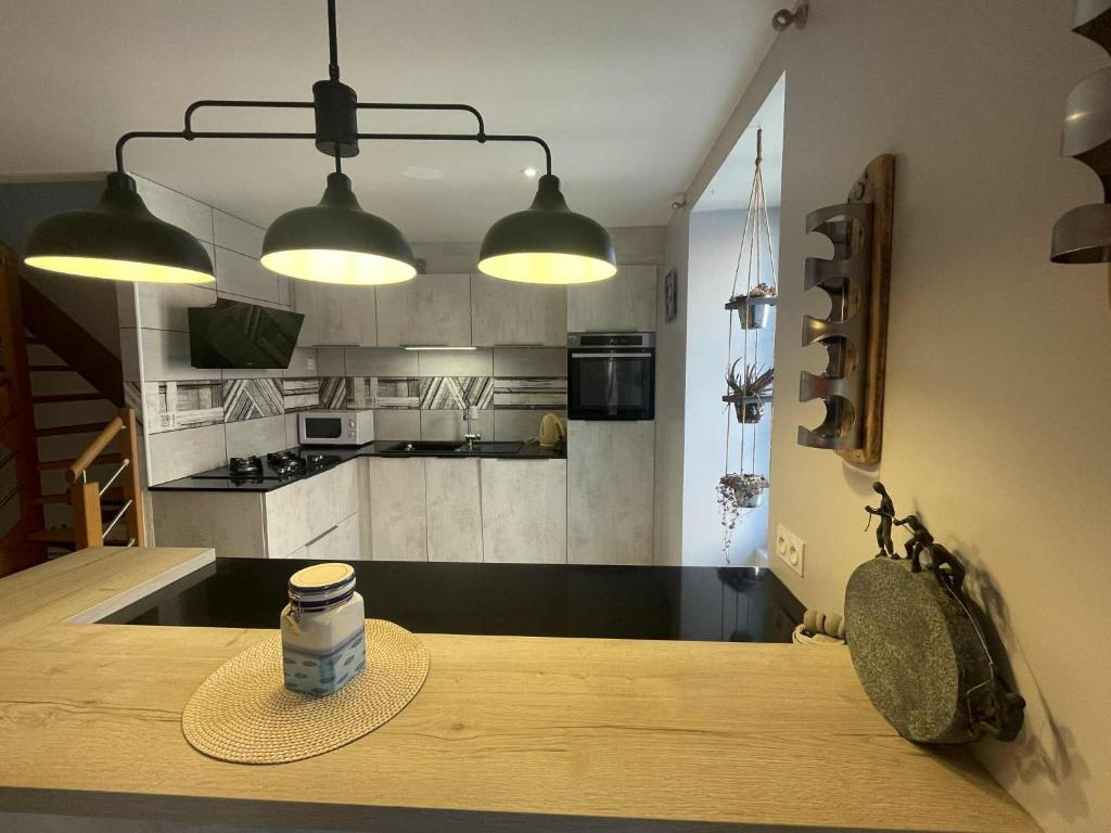 Η κουζίνα ή μικρή κουζίνα στο Appart bourg