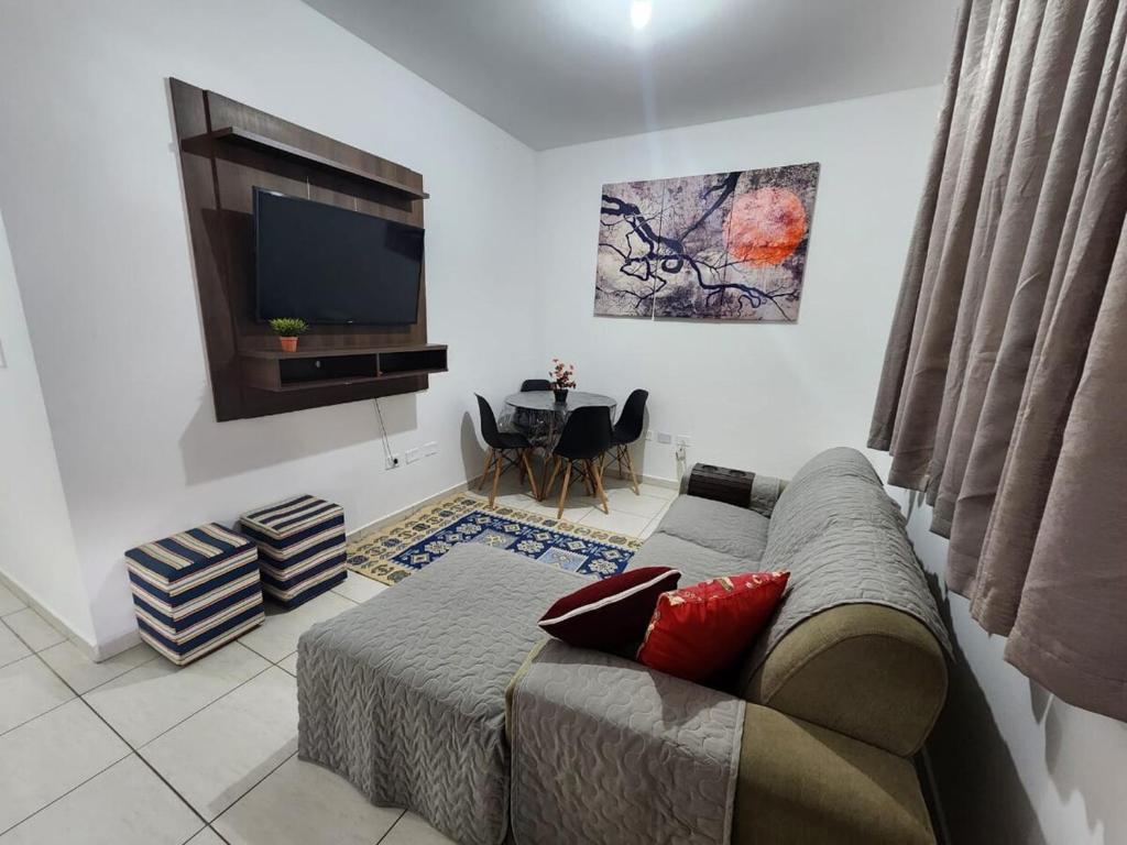 Khu vực ghế ngồi tại Ap térreo no coração de Boituva