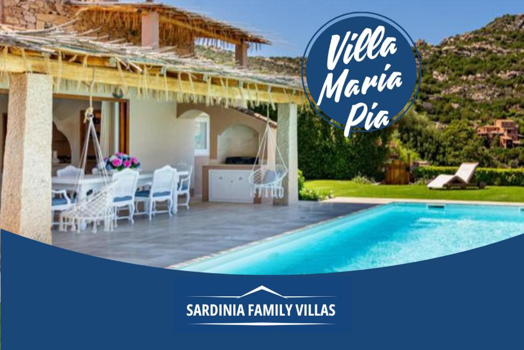 Πισίνα στο ή κοντά στο Sardinia Family Villas - Villa MariaPia with private pool and seaview