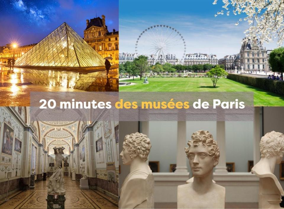 eine Collage von Bildern der Städte von Paris in der Unterkunft Paris panorama in Villemomble