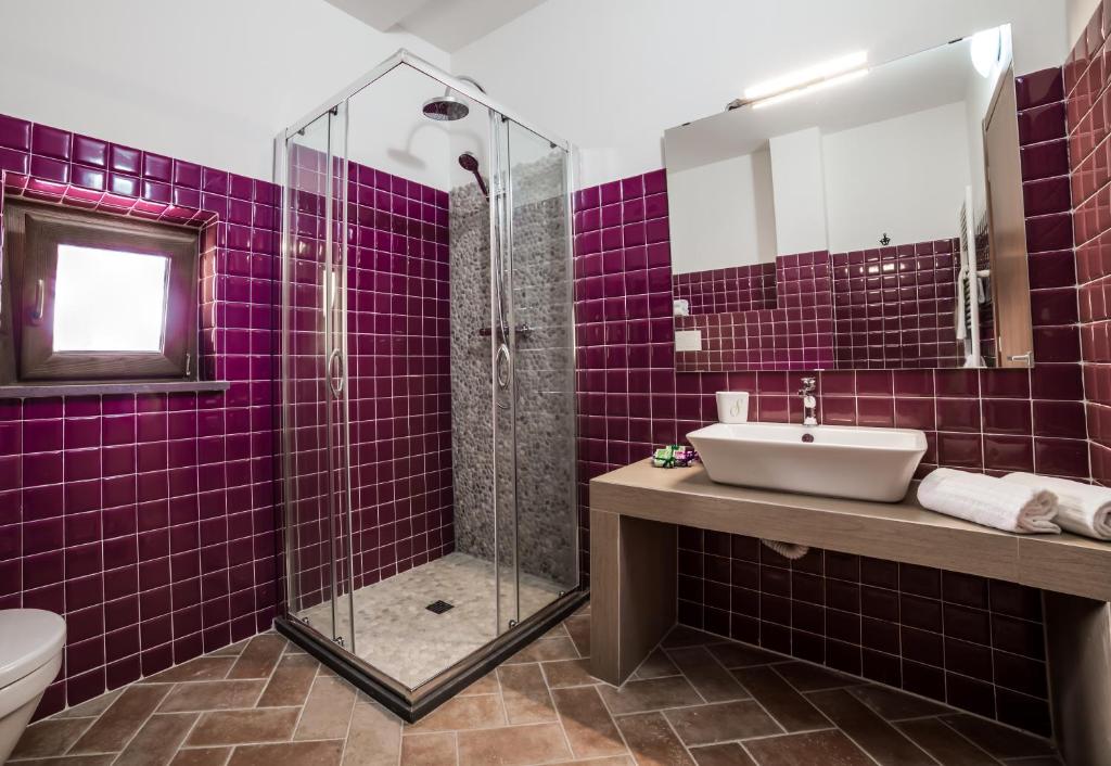 Koupelna v ubytování Agriturismo Sensi