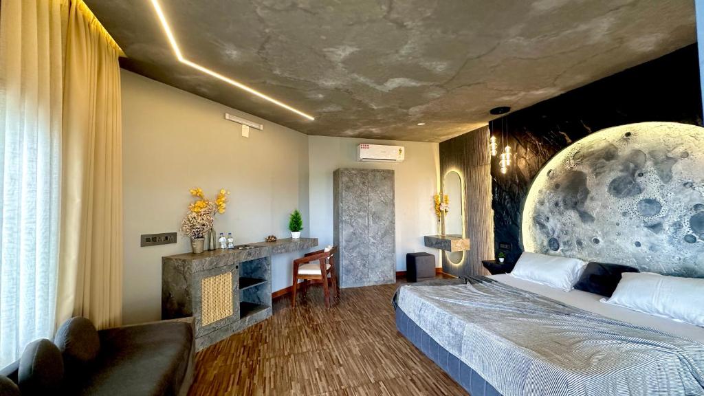 Кровать или кровати в номере ROBA- BeachCafe & LuxuryStay