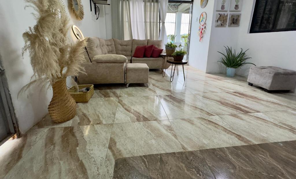 Χώρος καθιστικού στο Casa Rodadero