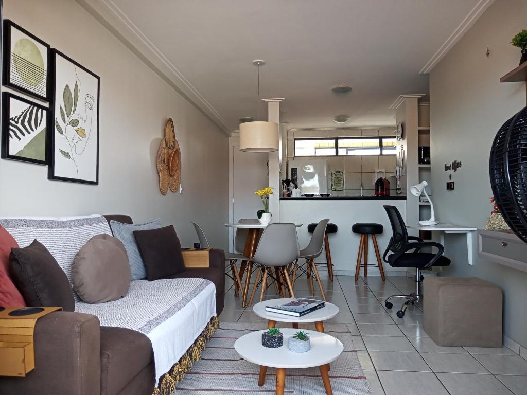 Posezení v ubytování Apê Aconchego Calhau - Próximo à Praia Litorânea