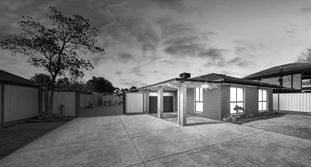 a black and white photo of a house at 4 Westcott Parade Rockbank in Rockbank