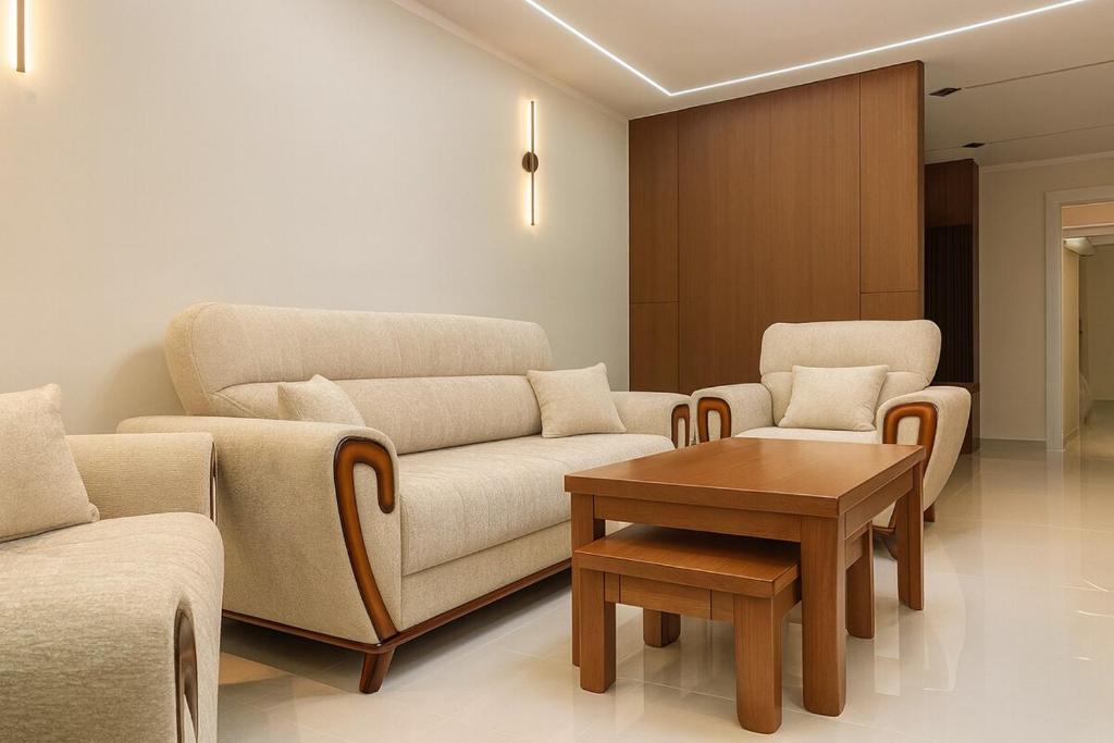 Χώρος καθιστικού στο Modern Luxury Apartment 3 Min from Algiers Aiport