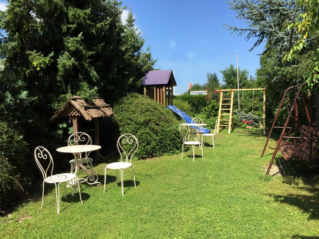 En hage utenfor Hotel Leonardo