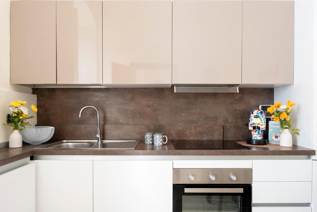 Η κουζίνα ή μικρή κουζίνα στο Martini Matera apartment