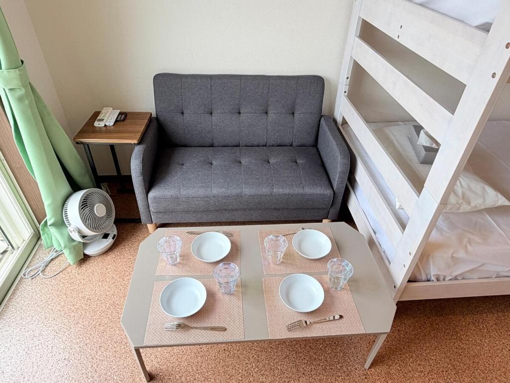 Χώρος καθιστικού στο ハイツ清水204