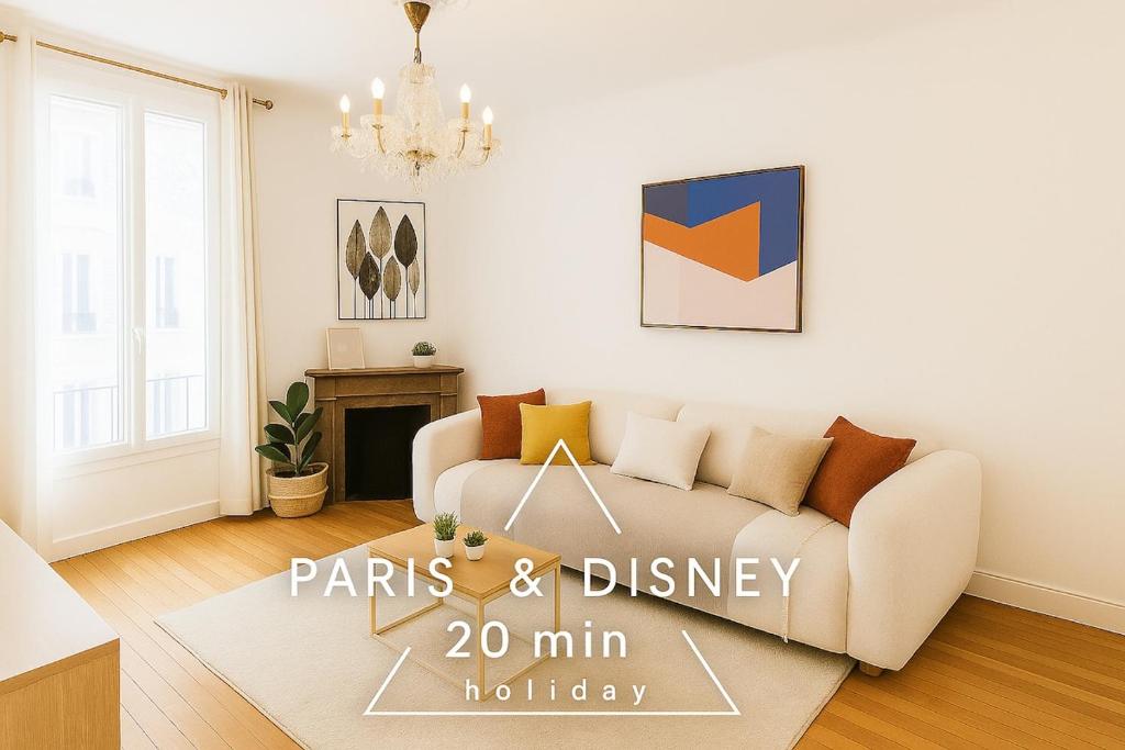 Χώρος καθιστικού στο Paris & Disney 20 min
