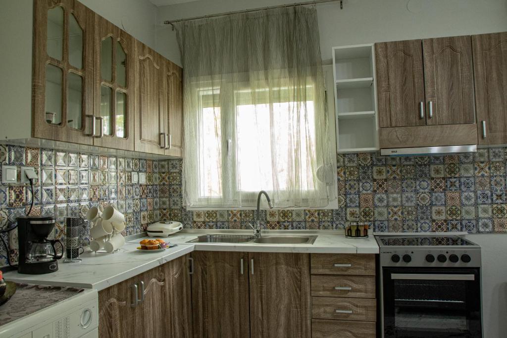 Una cocina o kitchenette en XANTHI COUNTRY LAND apartment
