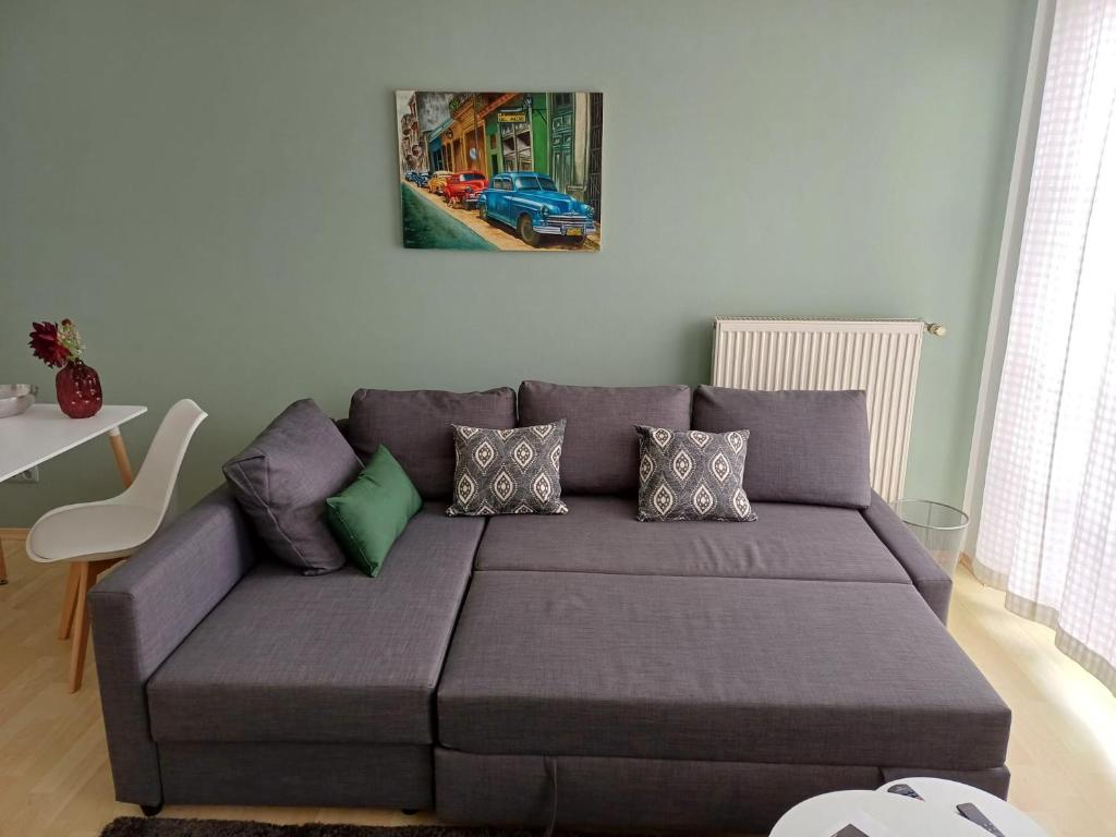 Stadt-Appartment Furth im Wald Drachenstich WLAN的休息区