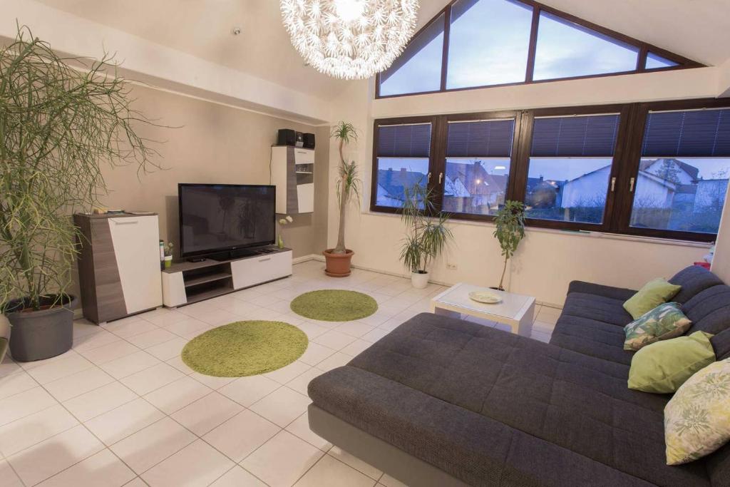 TV a/nebo společenská místnost v ubytování Ferienwohnung Fliehr