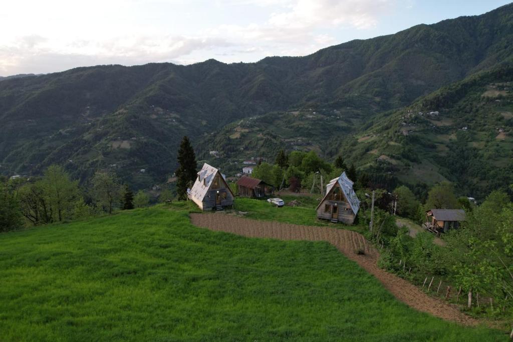 Un paisaje natural cerca del chalet de montaña