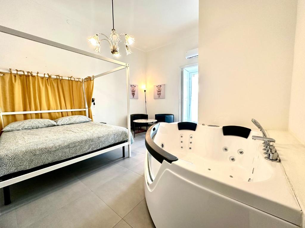 En eller flere senge i et værelse på Al 214 Ragusa Holiday