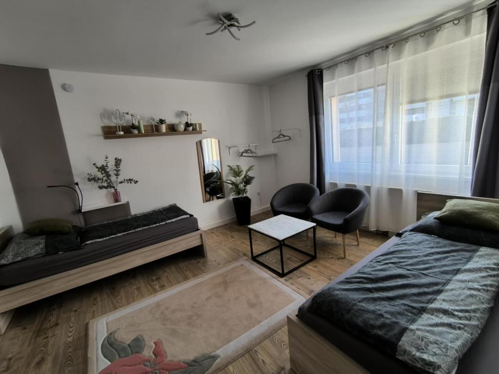 Ένα ή περισσότερα κρεβάτια σε δωμάτιο στο 4 You Apartment in Leoben mit Balkon, Garten und kostenlosen Parkplatz