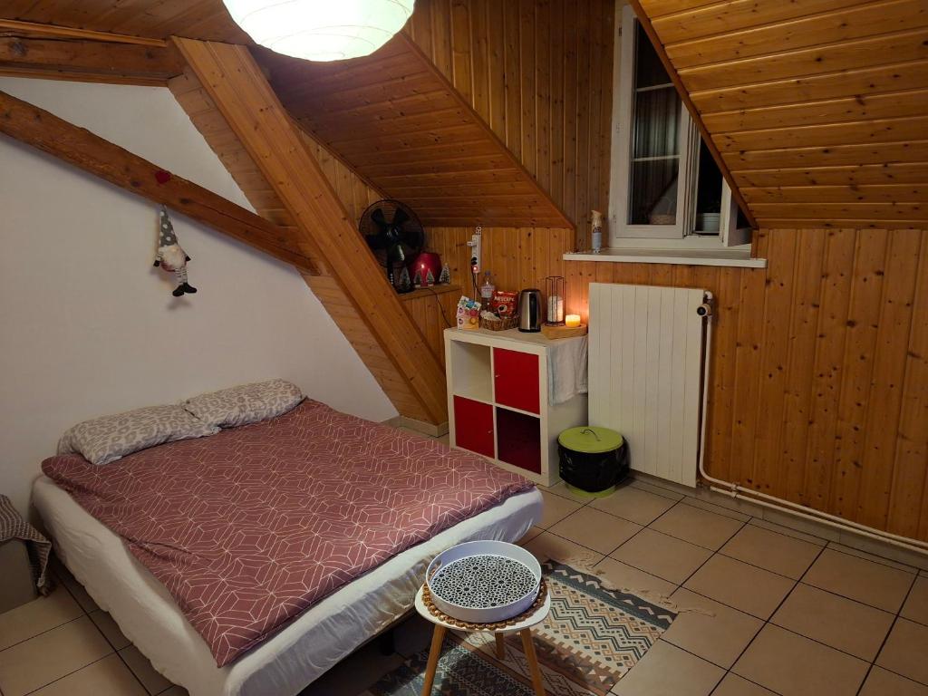 Ένα ή περισσότερα κρεβάτια σε δωμάτιο στο Chez Zorica