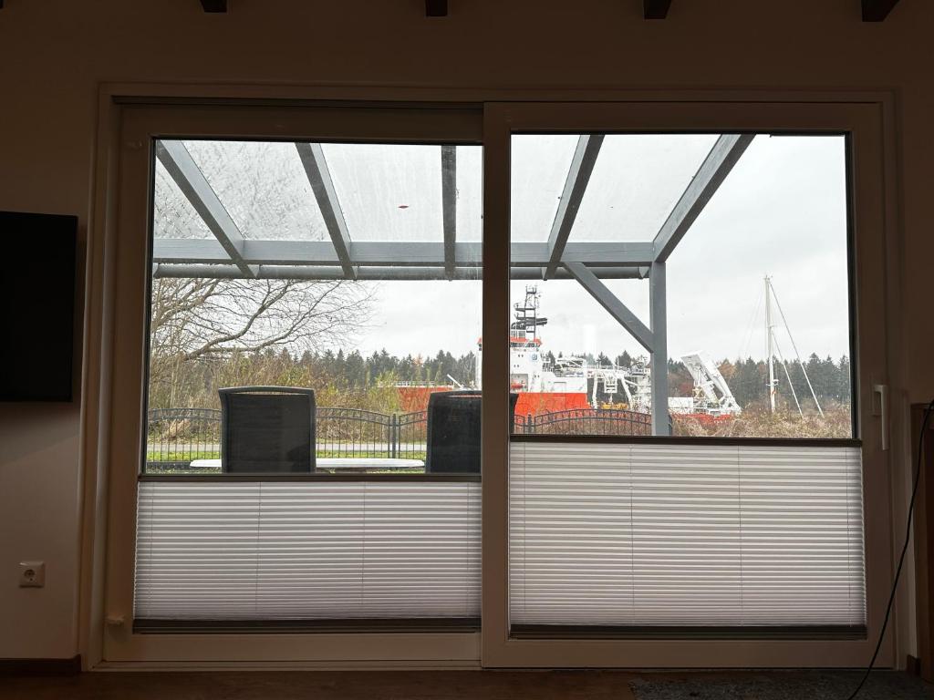 Μπαλκόνι ή βεράντα στο Das Weichenhaus direkt am Nord-Ostsee-Kanal