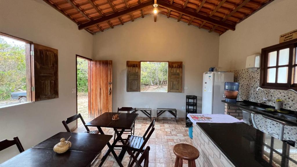 Køkken eller tekøkken på Casa Mirante dos Muricis Vale do Capão