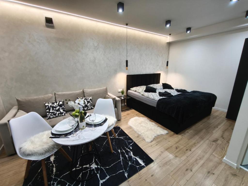 Posezení v ubytování Belvárosi Lux Apartman 2