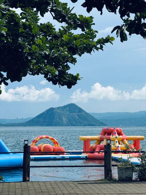 a water park with a bunch of water slides at Club Balai Isabel - Audrey-Adam Staycation Balai in Batangas City