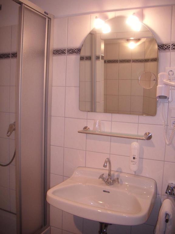 Koupelna v ubytování Landhotel Pingel