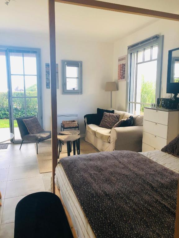 Bel Air Studios-Terrasse couverte-Jardinet-Vue Pont de Normandie-Parking privé - 14