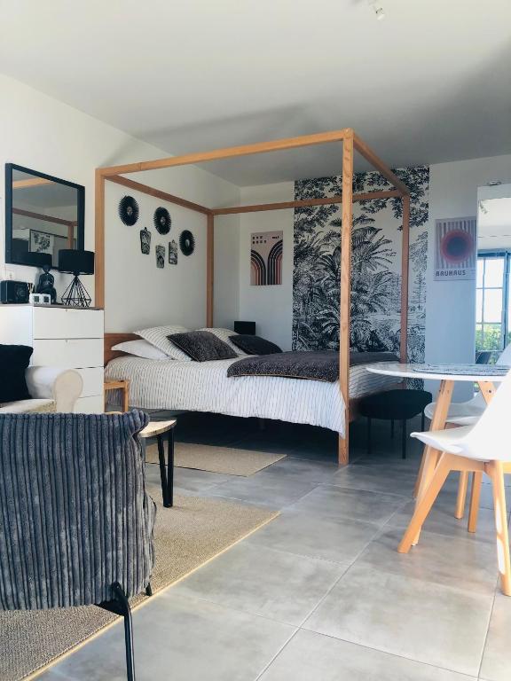 Bel Air Studios-Terrasse couverte-Jardinet-Vue Pont de Normandie-Parking privé - 12