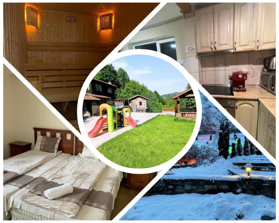 Køkken eller tekøkken på Guest House Robin Hud