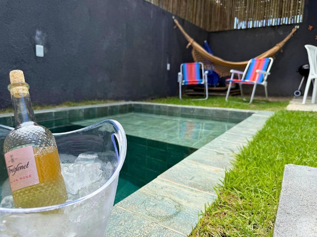 Ποτά στο MHV Milagres - Studio Guadalupe 05, quarto e sala privativo a poucos metros da Praia do Marceneiro