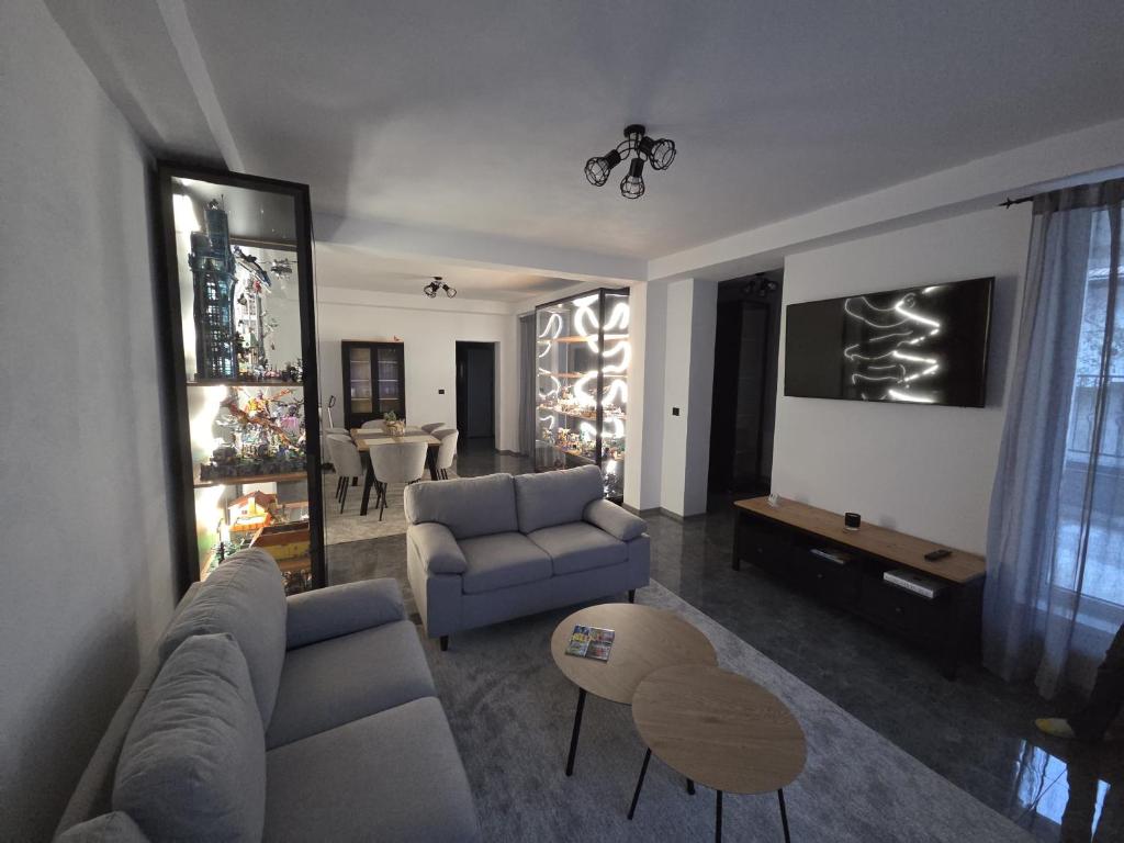 Khu vực ghế ngồi tại Bricktopia