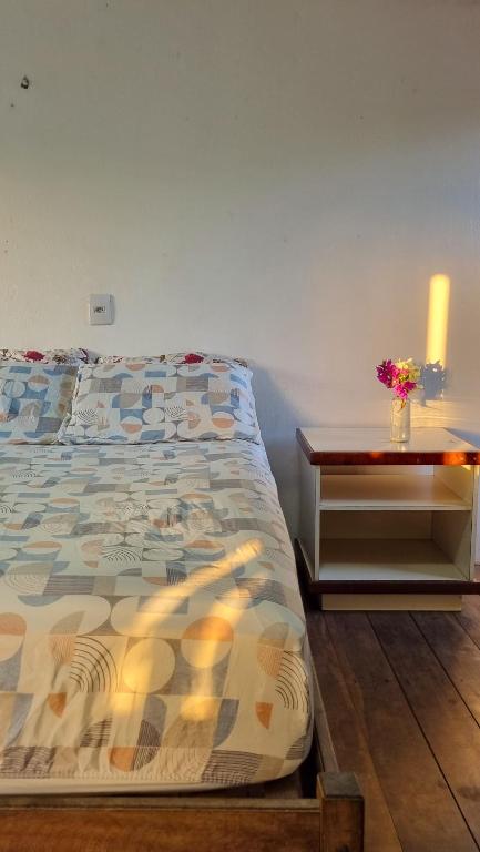 Ένα ή περισσότερα κρεβάτια σε δωμάτιο στο Casa luz