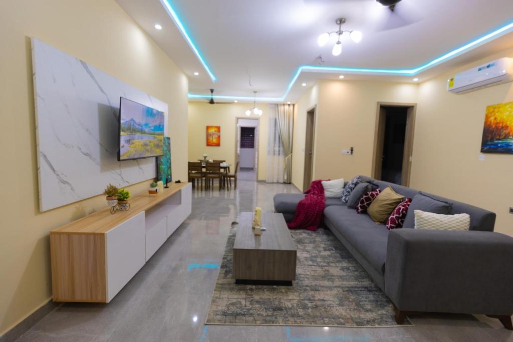 Un lugar para sentarse en AkraNova Apartments