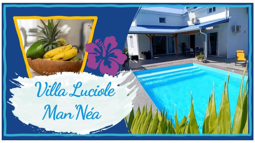 a picture of a villa with a swimming pool at Villa Luciole Man'Néa in Sainte-Anne