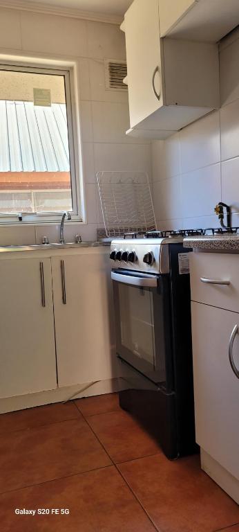 Η κουζίνα ή μικρή κουζίνα στο CABAÑAS SALTOS DEL LAJA Duende Lientur