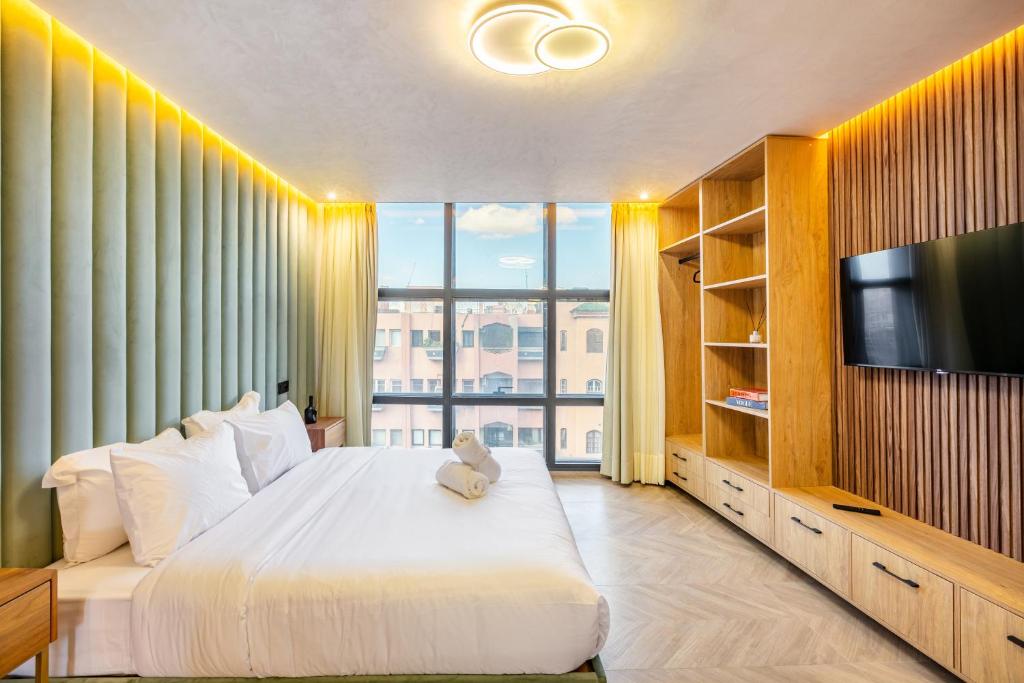 Postel nebo postele na pokoji v ubytování AYLAL Marrakech