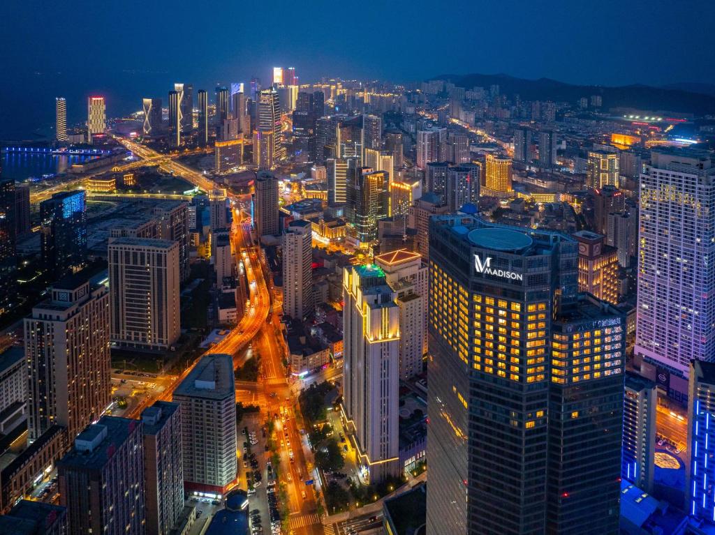 Nespecifikovaný výhled na destinaci Dalian nebo výhled na město při pohledu z hotelu