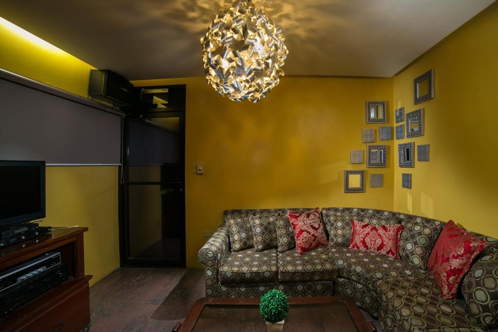 Posezení v ubytování 950 Condotel