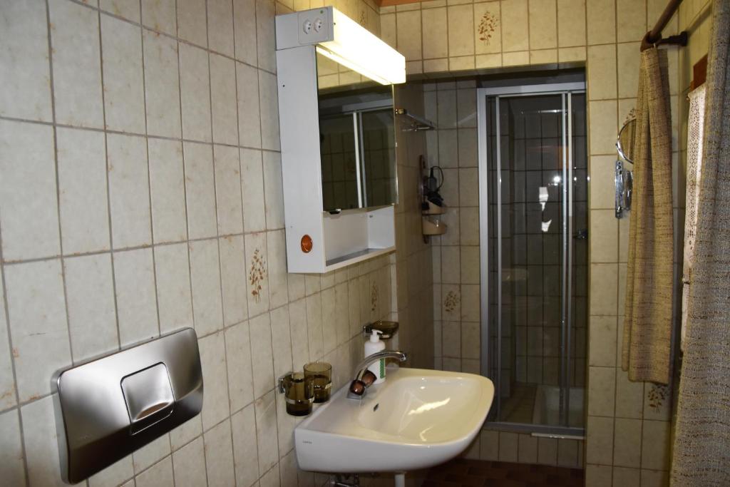 Koupelna v ubytování Cricerhaus