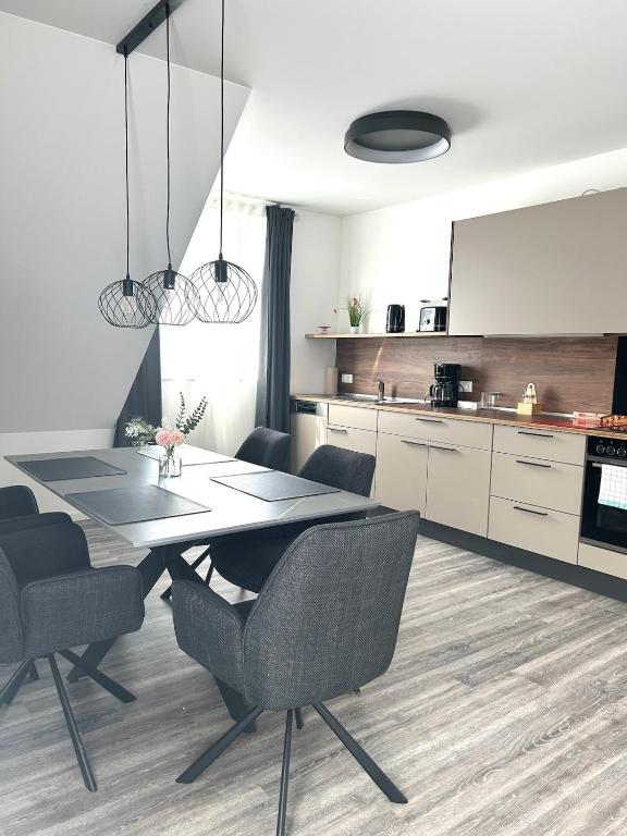 O bucătărie sau chicinetă la Apartment Bamberg mit Balkon, Gratis-Parkplatz