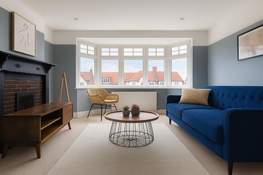 Χώρος καθιστικού στο Elegant & Modern Flat in Wimbledon
