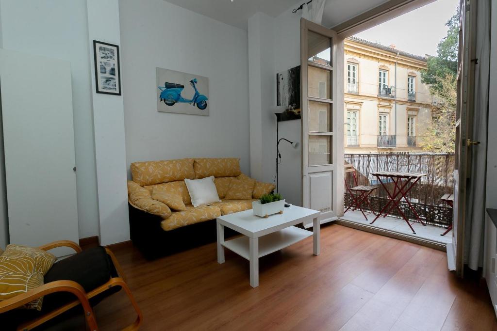 Loft con balcón en el centro histórico de Málaga