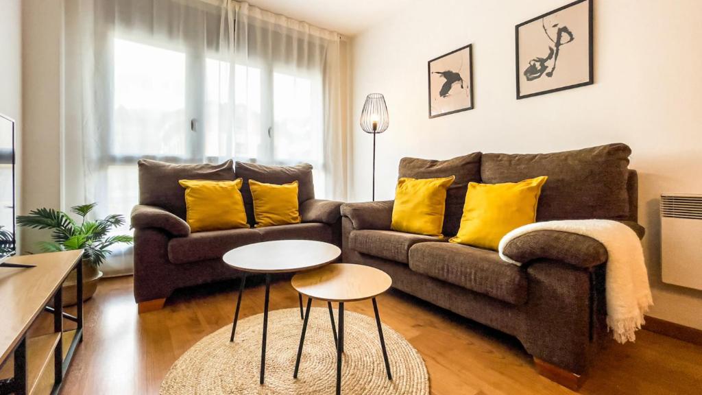 Χώρος καθιστικού στο Refugio Ceretà Naturaleza, Aventura y Confort